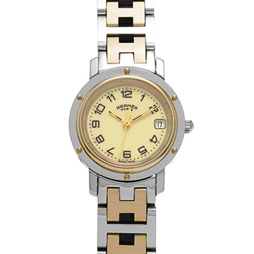 エルメス クリッパー CL4.220.430/3752 アイボリー レディース 時計 【中古】【wristwatch】