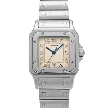 カルティエ サントス ガルベ W20025D6 アイボリー メンズ 時計 【中古】【wristwatch】