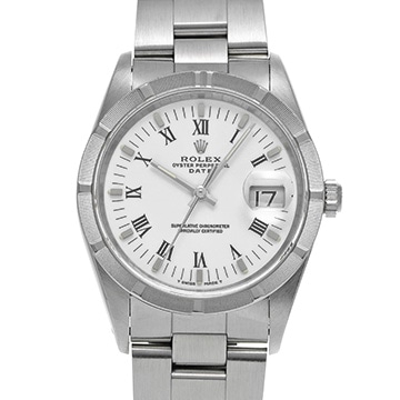 ロレックス オイスターパーペチュアル デイト 15210 ホワイト メンズ 時計 【中古】【wristwatch】