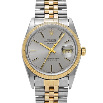ロレックス デイトジャスト 16233 グレー メンズ 時計 【中古】【wristwatch】