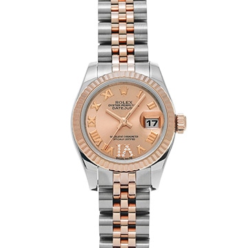 ロレックス デイトジャスト 179171 ピンク/ダイヤモンド レディース 時計 【中古】【wristwatch】
