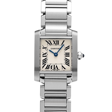 カルティエ タンクフランセーズ SM W51008Q3 シルバー レディース 時計 【中古】【wristwatch】