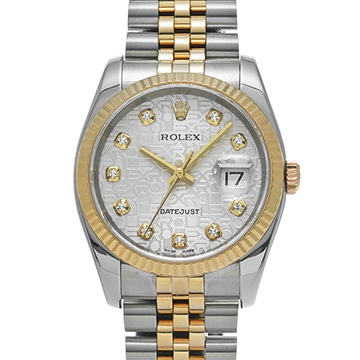 ロレックス デイトジャスト 116233G シルバーコンピュータ/ダイヤモンド メンズ 時計 【中古】【wristwatch】