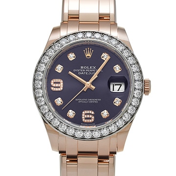 ロレックス デイトジャスト パールマスター 39 86285 パープル/ダイヤモンド メンズ 時計 【中古】【wristwatch】