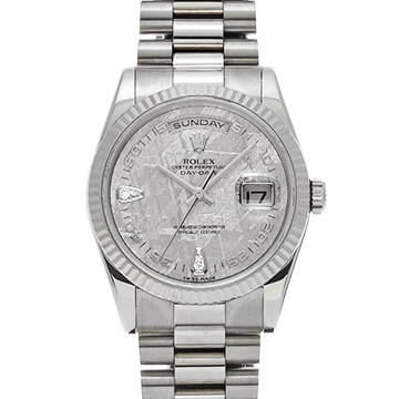 ロレックス デイデイト 118239 2BR メテオライト/ダイヤモンド メンズ 時計 【中古】【wristwatch】