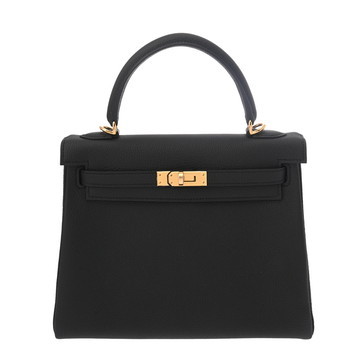 エルメス ケリー 25 内縫い 2WAY   ブラック トゴ レディース バッグ 【未使用】【bag】