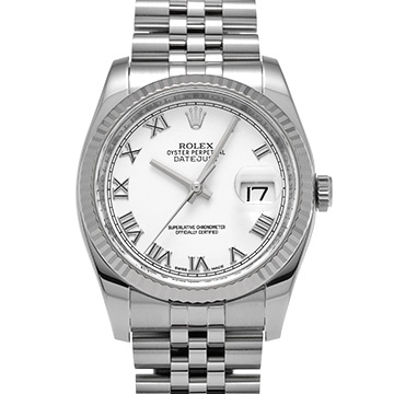ロレックス デイトジャスト 116234 ホワイト メンズ 時計 【中古】【wristwatch】