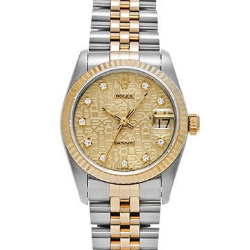 ロレックス デイトジャスト 68273G シャンパンコンピュータ/ダイヤモンド ユニセックス 時計 【中古】【wristwatch】