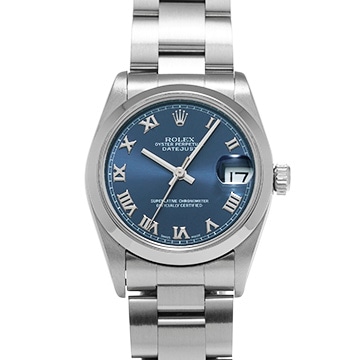 ロレックス デイトジャスト 31 68240 ブルー ユニセックス 時計 【中古】【wristwatch】