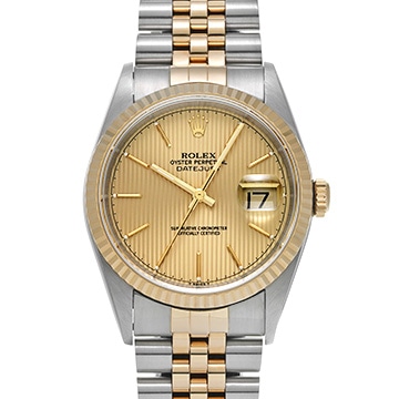 ロレックス デイトジャスト 16233 シャンパンタペストリー メンズ 時計 【中古】【wristwatch】