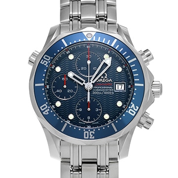 オメガ シーマスター ダイバー300 クロノグラフ 2225.80 ブルー メンズ 時計 【中古】【wristwatch】