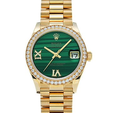 ロレックス デイトジャスト 31 278288RBR マラカイト/ダイヤモンド ユニセックス 時計 【中古】【wristwatch】