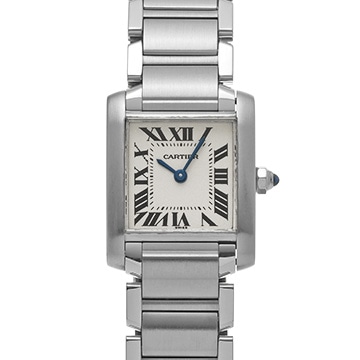 カルティエ タンクフランセーズ SM W51008Q3 シルバー レディース 時計 【中古】【wristwatch】