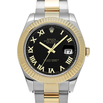 ロレックス デイトジャストII 116333 ブラック メンズ 時計 【中古】【wristwatch】