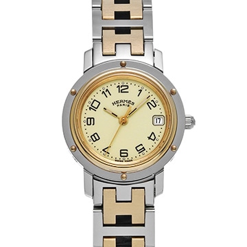 エルメス クリッパー CL4.220.430/3752 アイボリー レディース 時計 【中古】【wristwatch】