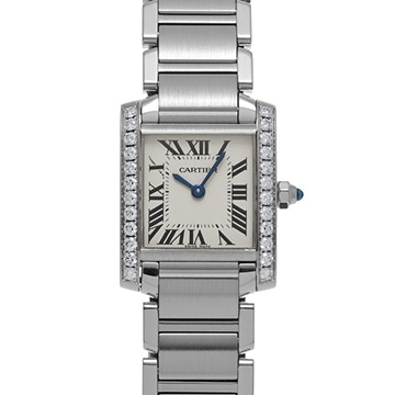カルティエ タンク フランセーズ SM W4TA0008 シルバー レディース 時計 【中古】【wristwatch】