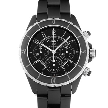 シャネル J12 クロノグラフ 41MM H0940 ブラックラッカー メンズ 時計 【中古】【wristwatch】
