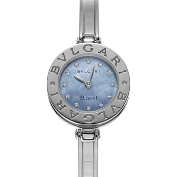 ブルガリ ビーゼロワン BZ22S ブルーシェル/ダイヤモンド レディース 時計 【中古】【wristwatch】