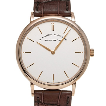 ランゲ＆ゾーネ サクソニア フラッハ 211.032/LS2114AD シルバー メンズ 時計 【中古】【wristwatch】