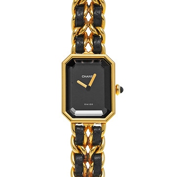 シャネル プルミエール M H0001 ブラック レディース 時計 【中古】【wristwatch】