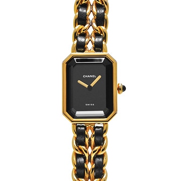 シャネル プルミエール S H0001 ブラック レディース 時計 【中古】【wristwatch】