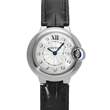 カルティエ バロンブルー SM W4BB0008 シルバー/ダイヤモンド レディース 時計 【中古】【wristwatch】