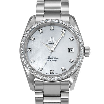 オメガ シーマスター アクアテラ コーアクシャル 2509.75 ホワイトシェル/ダイヤモンド メンズ 時計 【中古】【wristwatch】