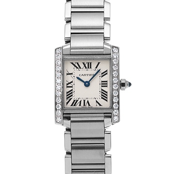カルティエ タンク フランセーズ SM W4TA0008 シルバー レディース 時計 【中古】【wristwatch】