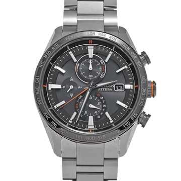 シチズン アテッサ AT8189-61E ブラック メンズ 時計 【中古】【wristwatch】