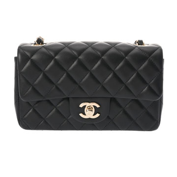 シャネル ミニ クラシック ハンドバッグ 20cm ブラック A69900 ラムスキン レディース バッグ 【中古】【bag】