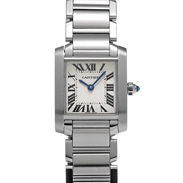 カルティエ タンクフランセーズ SM W51008Q3 シルバー レディース 時計 【中古】【wristwatch】