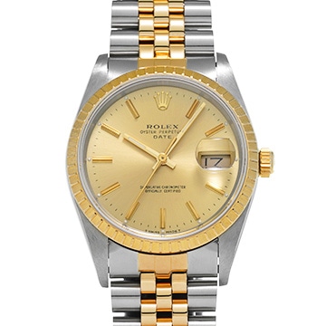 ロレックス オイスターパーペチュアル デイト 15233 シャンパン メンズ 時計 【中古】【wristwatch】
