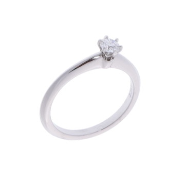 ティファニー ソリティアリング シルバー Pt950プラチナ レディース ジュエリー 【中古】【jewelry】