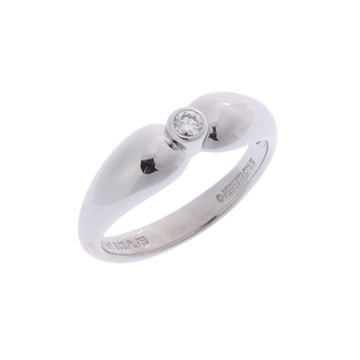 ティファニー ダブルティアドロップ リング シルバー Pt950プラチナ レディース ジュエリー 【中古】【jewelry】