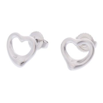 ティファニー オープンハートピアス シルバー Pt950プラチナ レディース ジュエリー 【中古】【jewelry】