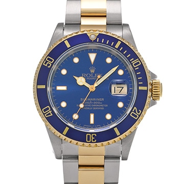 ロレックス サブマリーナ デイト 16613 ブルー メンズ 時計 【中古】【wristwatch】