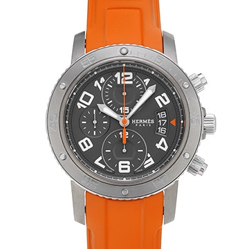 エルメス クリッパー ダイバー クロノグラフ CP2.941 グレー メンズ 時計 【中古】【wristwatch】
