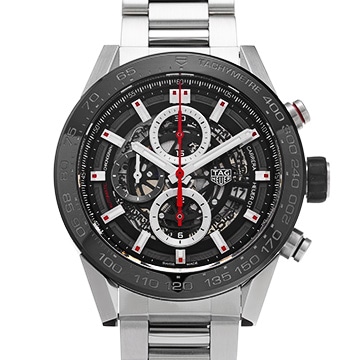 タグ ホイヤー カレラ キャリバーホイヤー01 クロノグラフ CAR2A1W.BA0703 ブラック メンズ 時計 【中古】【wristwatch】