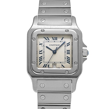 カルティエ サントス ガルベ LM W20018D6 アイボリー レディース 時計 【中古】【wristwatch】