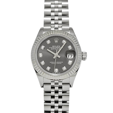 ロレックス レディ デイトジャスト 28 279174G ダークグレー/ダイヤモンド レディース 時計 【中古】【wristwatch】