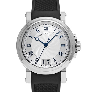 ブレゲ マリーン II ラージデイト 5817ST/12/5V8 シルバー メンズ 時計 【中古】【wristwatch】