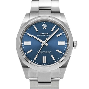 ロレックス オイスターパーペチュアル 41 124300 ブライトブルー メンズ 時計 【中古】【wristwatch】