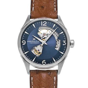 ハミルトン ジャズマスター オープンハート H32705041 ブルー メンズ 時計 【中古】【wristwatch】