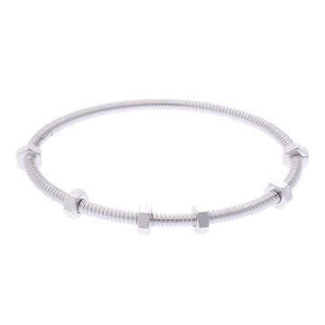 カルティエ エクルブレスレット #19 シルバー K18ホワイトゴールド WG レディース ジュエリー 【中古】【jewelry】