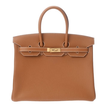 エルメス バーキン 35 ゴールド トゴ ユニセックス バッグ 【未使用】【bag】