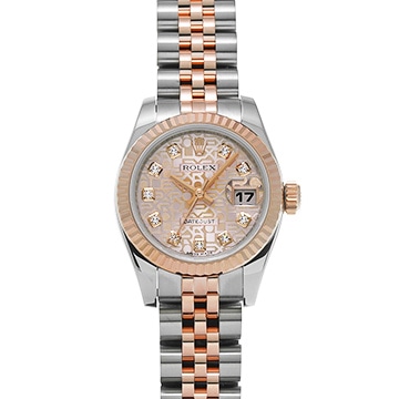 ロレックス デイトジャスト 179171G ピンクコンピュータ/ダイヤモンド レディース 時計 【中古】【wristwatch】