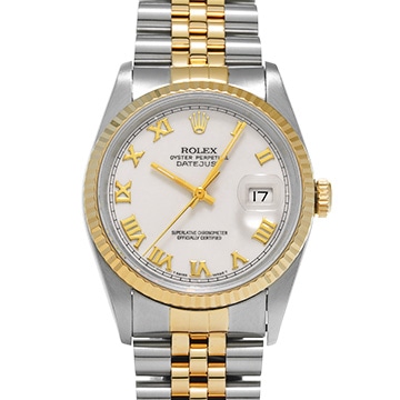 ロレックス デイトジャスト 16233 アイボリー メンズ 時計 【中古】【wristwatch】