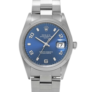 ロレックス オイスターパーペチュアル デイト 15200 ブルー メンズ 時計 【中古】【wristwatch】