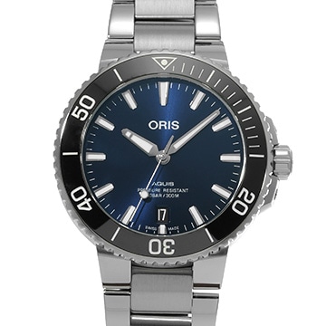 オリス アクイス デイト 01 733 7732 4135 ブルー メンズ 時計 【中古】【wristwatch】