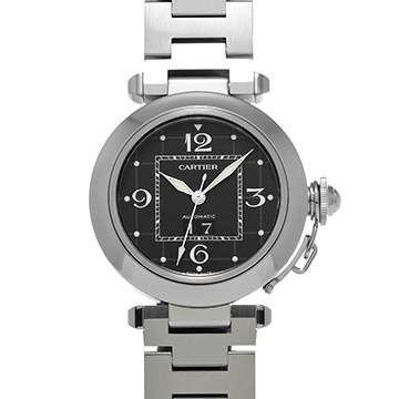 カルティエ パシャC ビッグデイト W31053M7 ブラック ユニセックス 時計 【中古】【wristwatch】